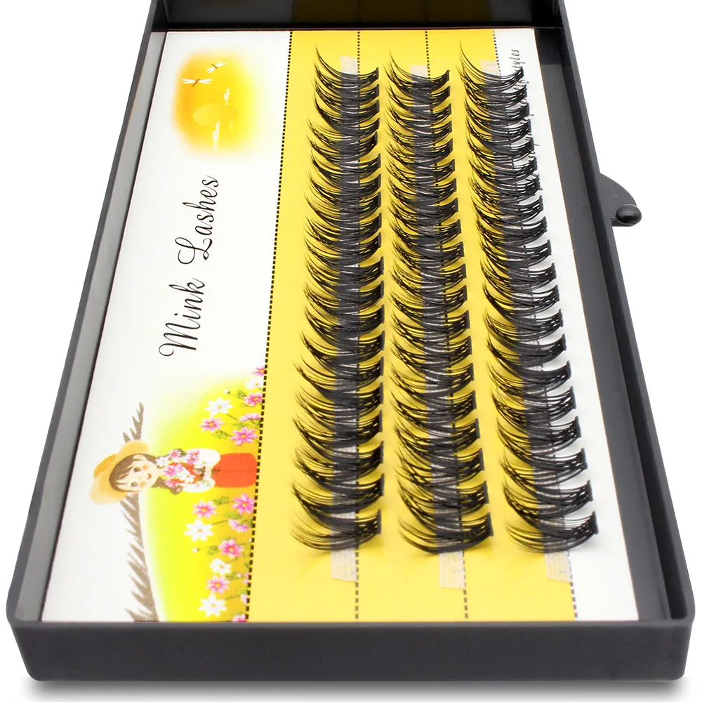 Super Bundles V Shape Phoenix Tail Individual Eyelash Extension False Volume Cluster Lashes Natural Faux Makeup Eyelashes