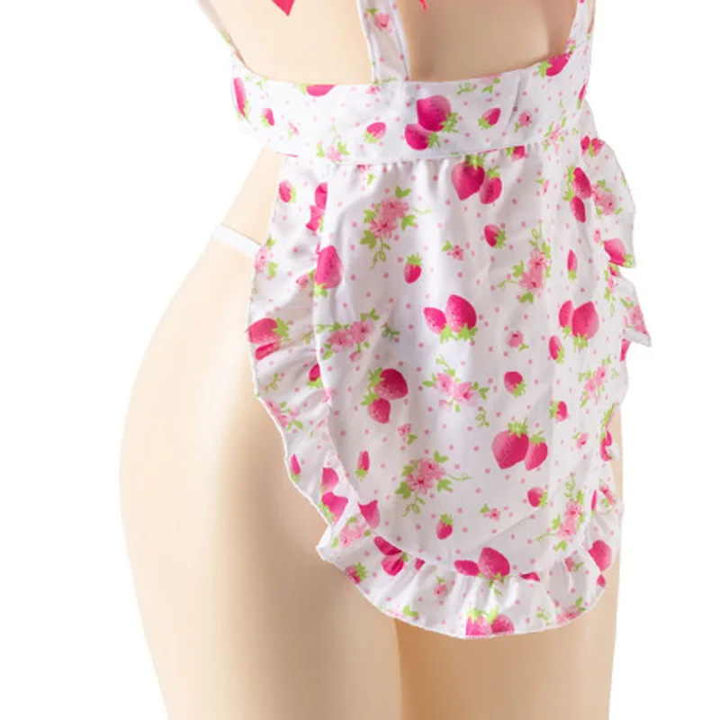 XXOO японское аниме девушка клубничный фартук униформа горничной наряды косплей костюм