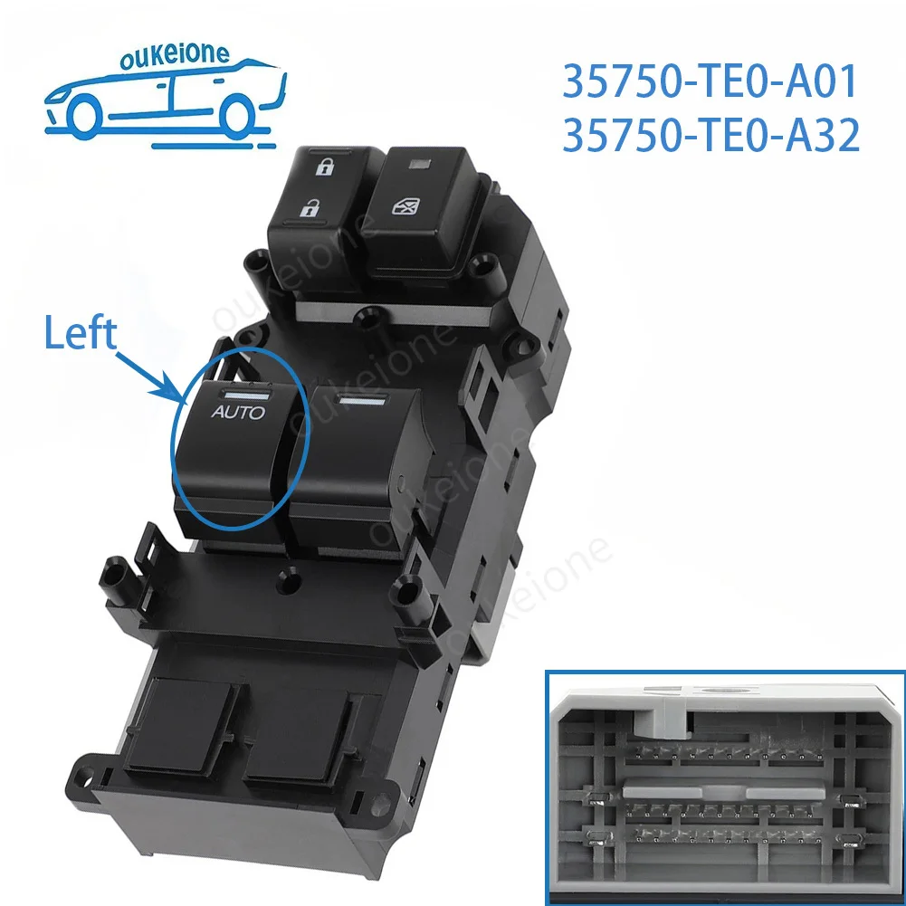 

35750-TE0-A01 Передний левый переключатель управления стеклоподъемником для Honda Accord Coupe 2-дверный 2008-2012 35750-TE0-A32