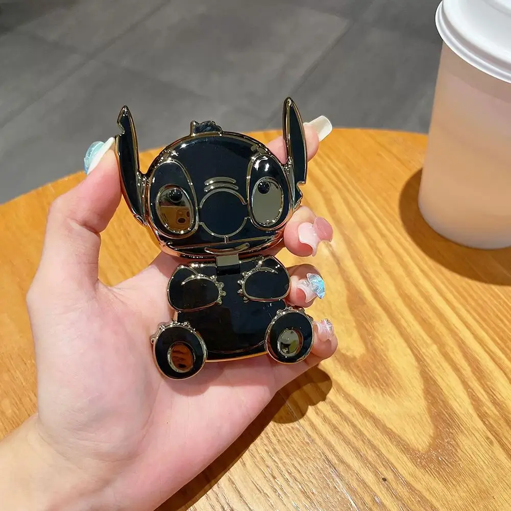 3d Cartoon Back Sticker Phone Holder With Makeup Accepssory Vertical Stand Mirror Practical Desktop Horizontal And Por O7a8