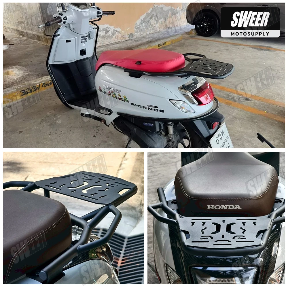 

Металлический задний багажник для мотоцикла, подходит для Honda Giorno125 2022-2026, удлиненный кронштейн для крепления кофра, аксессуары