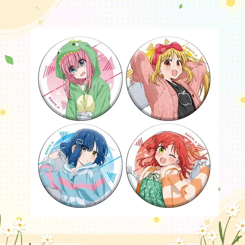 5.8cm Anime Figure Ijichi Nijika Kita Ikuyo Yamada Ryo Anime Exquisite Round Brooches Creative Badge Backpack Decor Collection