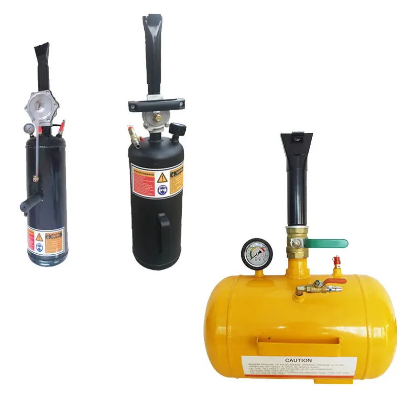 Automobile manufacturers supply automotive vacuum tire burst inflators with 2-10 gallon quick-release tires