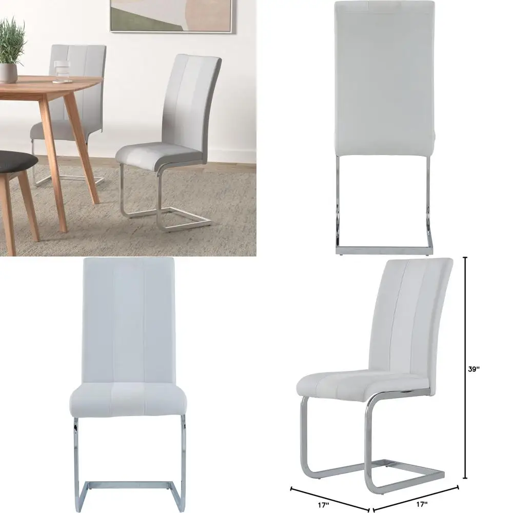 

Elegant White Upholstered Dining Chair