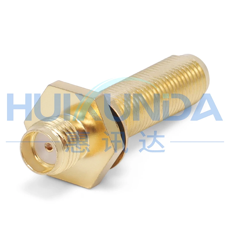 SMA-KKY-3 SMA female to female extended nut fixed panel through wall KYK double female head through connector