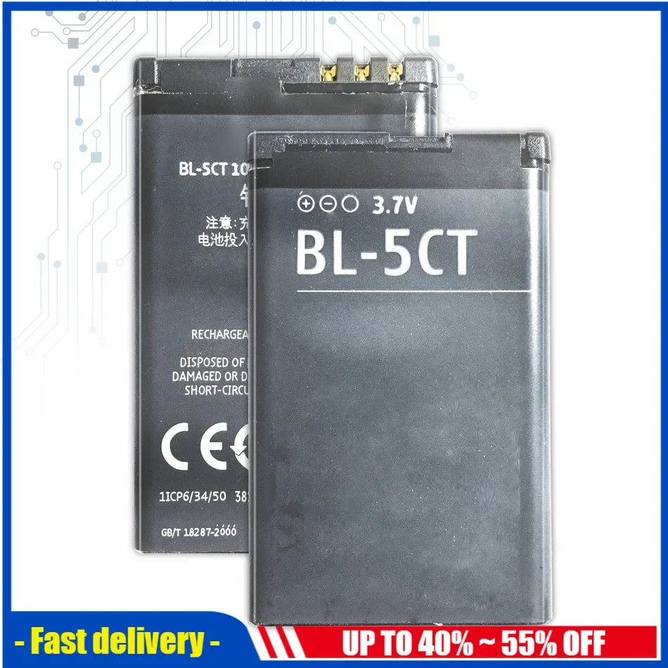 BL5CT BL-5CT Manufacturer gb/t 18287-2013 Mobile Phone Battery For Nokia 6303i 6303C 6750 C5 C5-00 C5-02 C5-00i Batteries