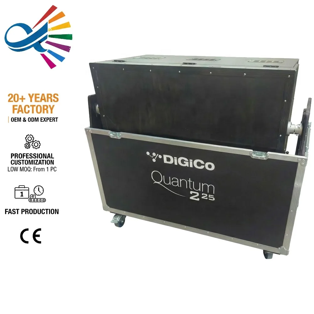 Flip-Down Hydraulic Console Flight Case EVA Lining Protection IP65 for Digital Mixing Station Retractable Lifting Road Box