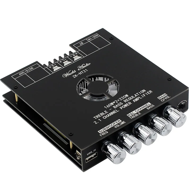 

TDA7498E Bluetooth 2.1 Channel Digital Amplifier Module 2 * 160W&220W High & Low Frequency Frequency Modulation Amplifier Board