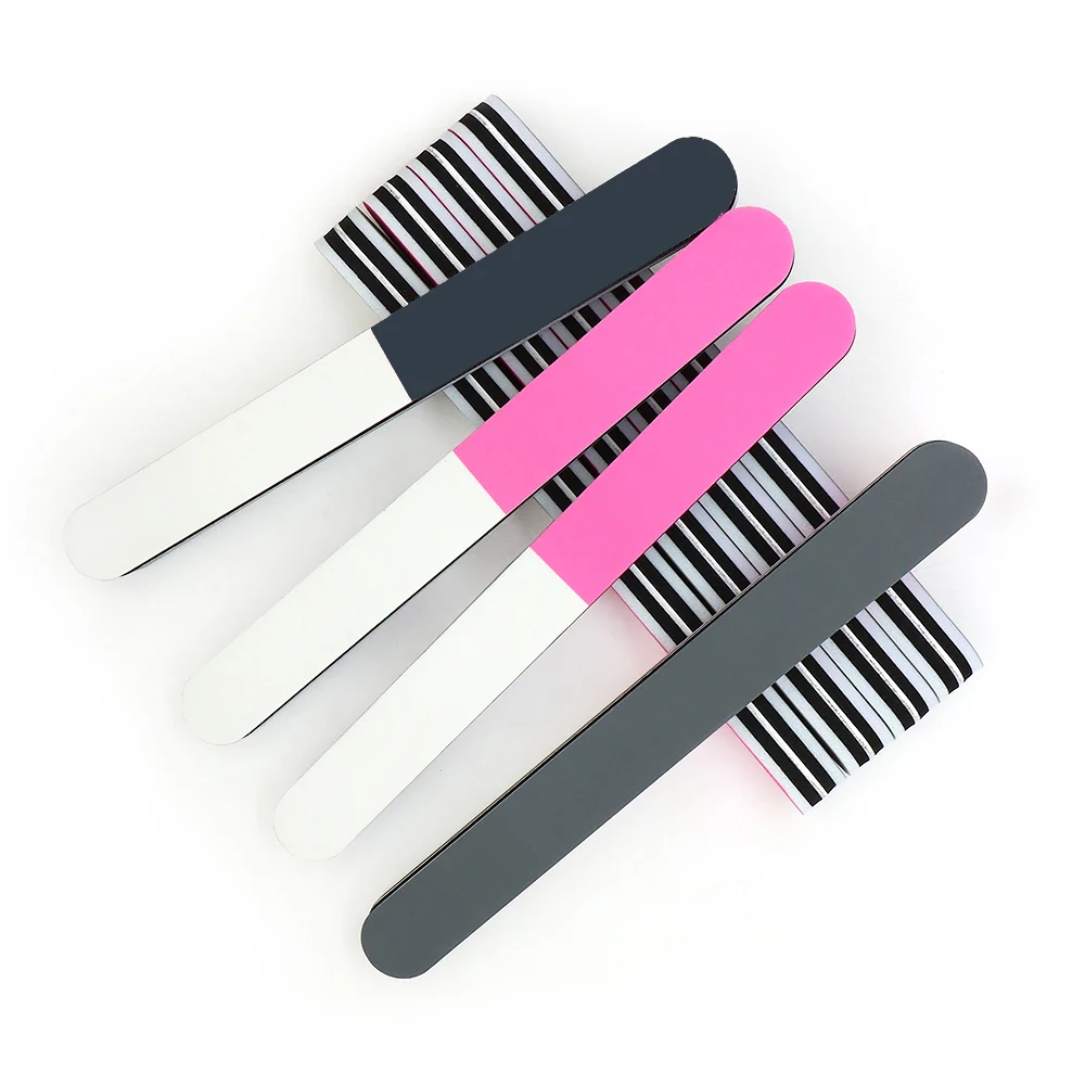 5pcs/lot Thickened 3 Sides Sponge Buffer Nail File Block Shine Polishing Nail Files Manicure Sanding Tools Grind Natural Nails
