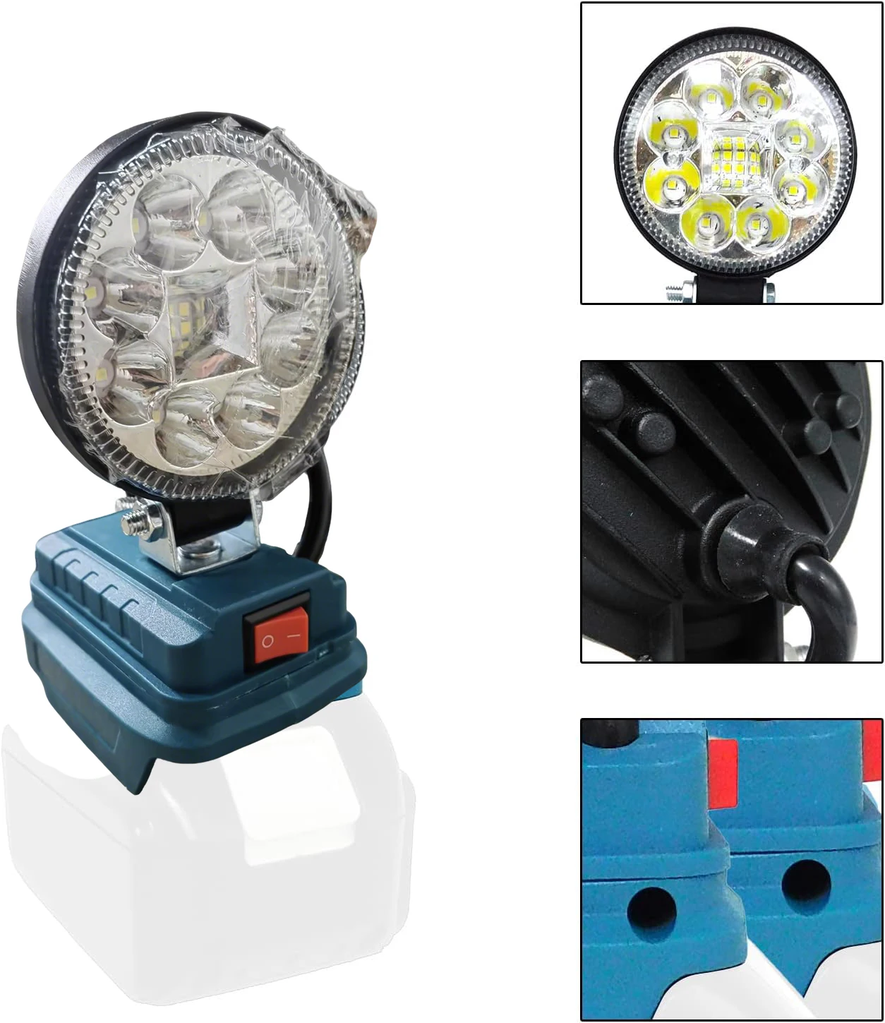 Luz LED de trabajo inalámbrica de 3 pulgadas para Makita, linterna con batería de iones de litio de 14,4 V-18V, linterna para exteriores, lámpara para acampar, iluminación de emergencia