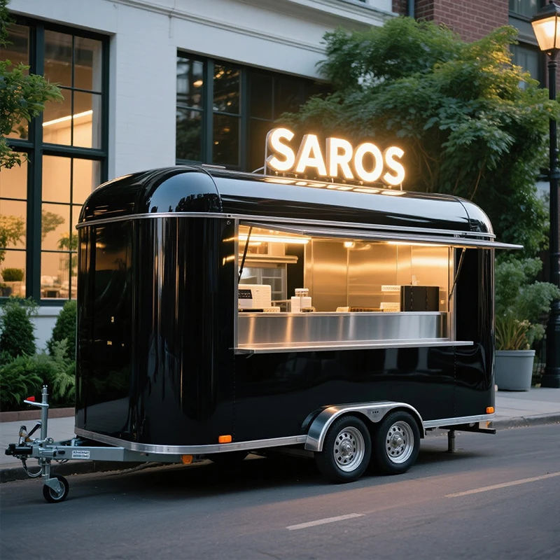 Modular Design Food Trailer Customized Mobile Kitchen Vehicle Street Catering Panel Fully Equipped Outdoor Festival Event Sale
