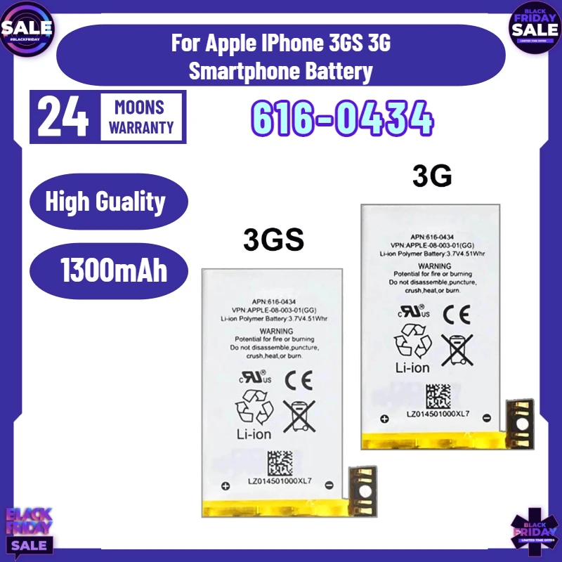 

High Quality 616-0434 Baterry Mobile Phone Batteries for Apple IPhone 3GS 3G Smartphone Battery