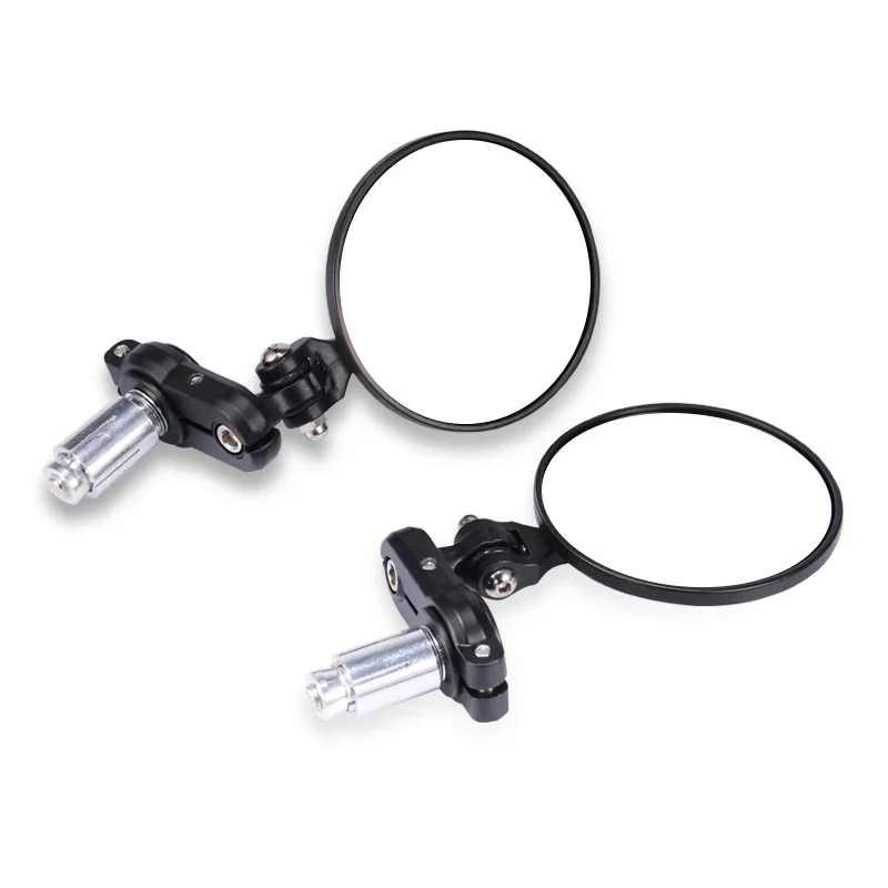 Schwarze 7/8" 22mm Motorrad Bar End klappbare Rückspiegel kompatibel für Honda Yamaha Suzuki Kawasaki Cruisers Choppers