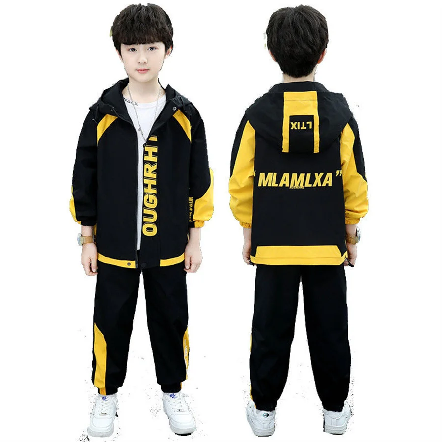 2023 Boy Sweater Hoodies Children Tracksuit Spring Autum 2 Pieces Boy Teenager Clothes Set 6 7 8 9 10 11 12 Year Old