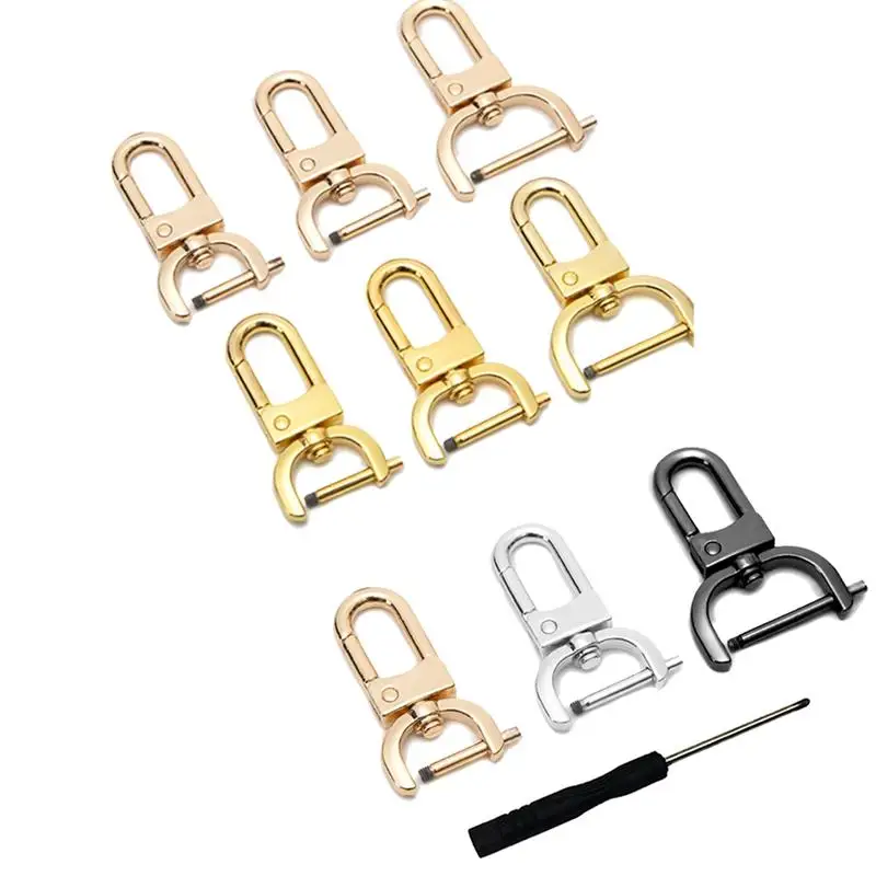 

2 шт., металлические съемные карабины, открывающиеся зажимы, триггерные пряжки, крючки, сделай сам, для кожаной сумки, лямки, ремень, брелок, лямка-цепочка
