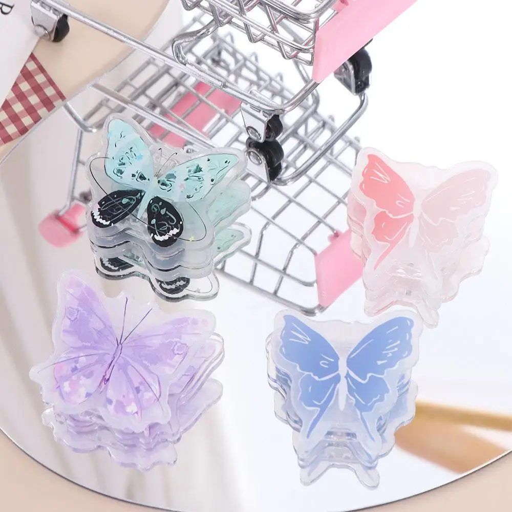

Office Supplies Gradient Butterfly Acrylic Paper Clip Paperclip Decorative Cute PP Clip Ins Bookmark Cartoon Memo Clip Student