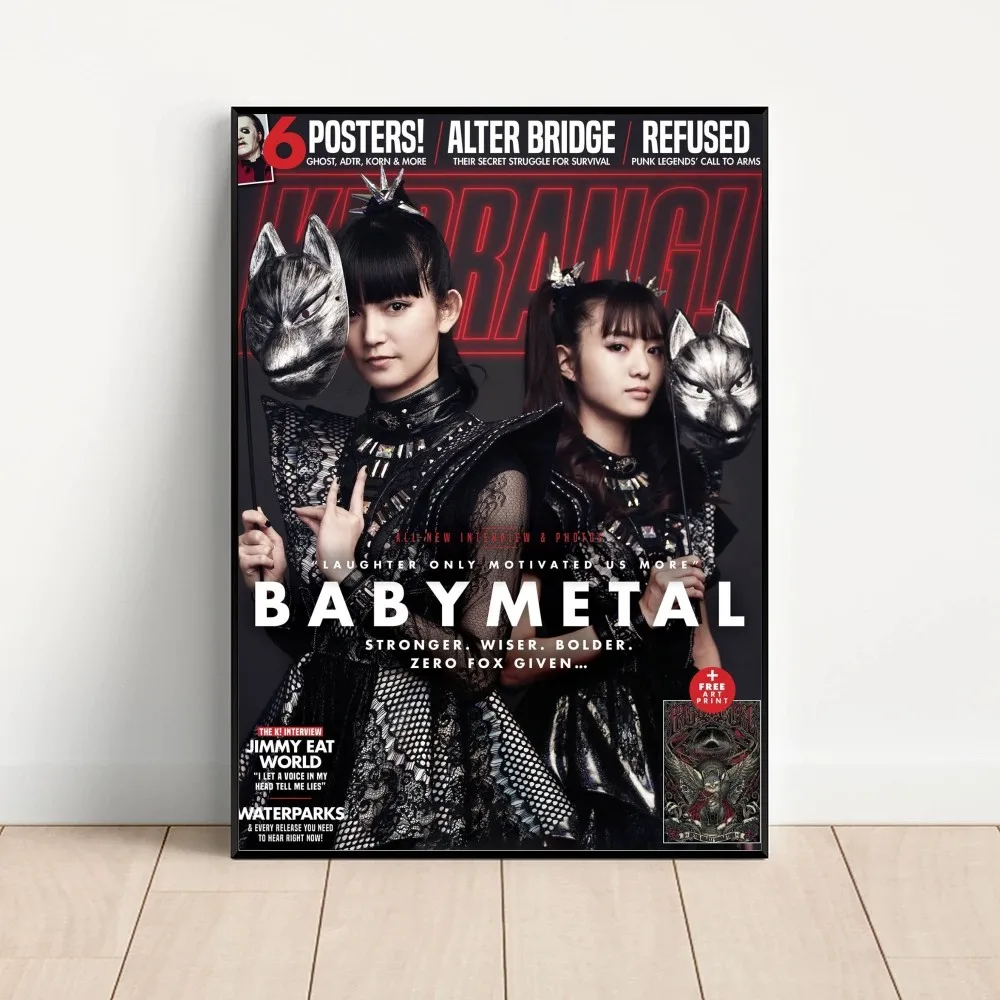 Babymetal-日本の天使のグループのポスター、クラフトクラブバーペーパー、ヴィンテージポスター、壁の芸術の絵画、寝室の学習ステッカー