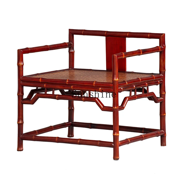 

High-end dragon bamboo living room tea room furniture with backrest armchair