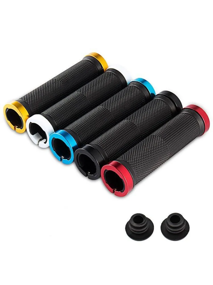 AliExpress NONE 2PCS Lock on Bicycle Grips Rubber Soft Mountain Bike Grips Dustproof Waterproof Bike Handle Non-slip MTB Cuffs Cycling Accessory