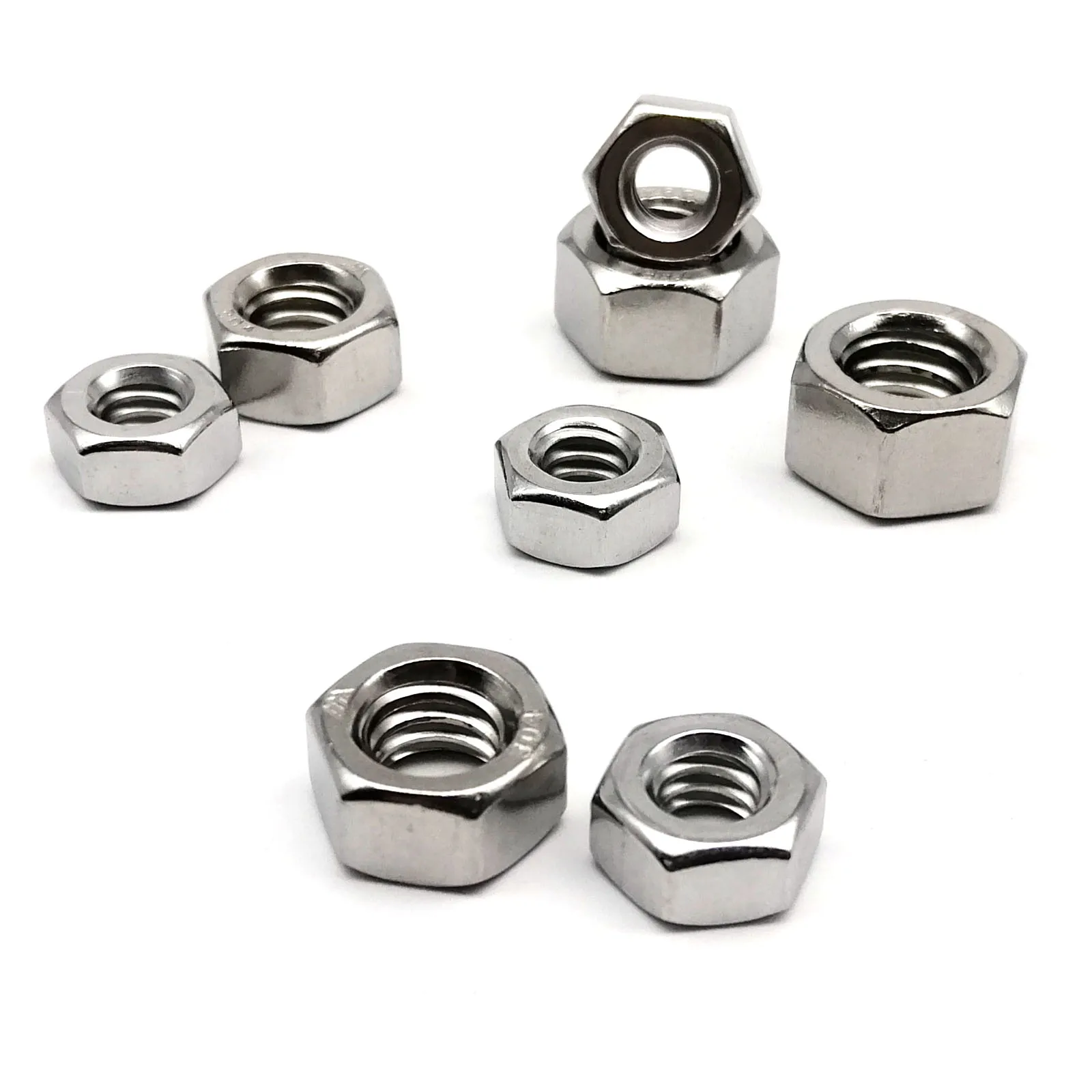 5/10pcs UNC 1/4 5/16 3/8 7/16 1/2 304 Stainless Steel UK US Coarse Thread Hex Nut Hexagon Nut High Quality