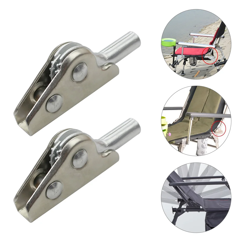 

2 Pcs Hinges Furniture Couch Movable Joint Mounted Self-Locking Folding Silver Ratchet Sofa Angle Adjuster for Tatami