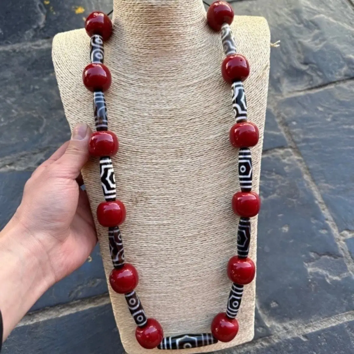 

Tibet Coral Necklace Dzi Bead Tibetan New Ethnic Tibetan Ethnic Style Necklace Accessories