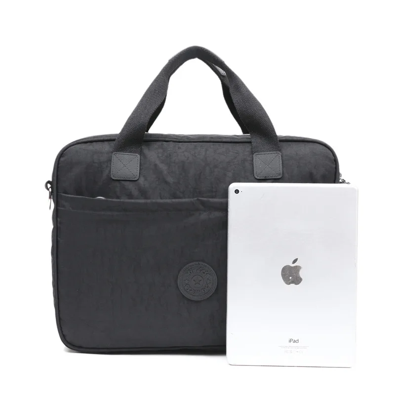Sac élégant en nylon pour ordinateur portable pour hommes et femmes – Porte-documents d'affaires léger, fourre-tout de banlieue de grande capacité avec dragonne