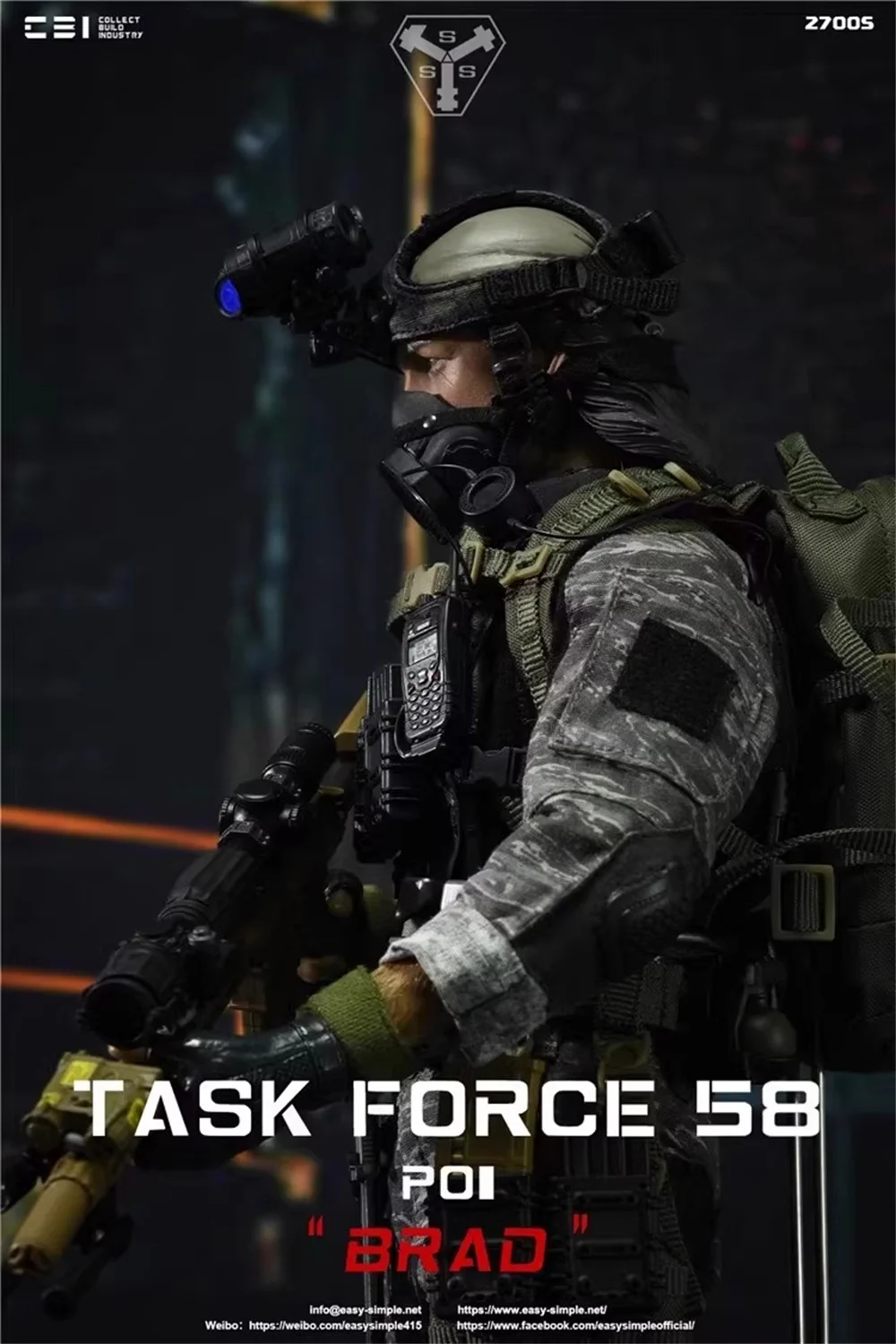 EASY&SIMPLE ES CBI 1/6 27005 Figurka Akcji Man Guy Operation 58 PO1 Pełny Zestaw Ruchome Elementy Dla Fanów Kolekcjonistów