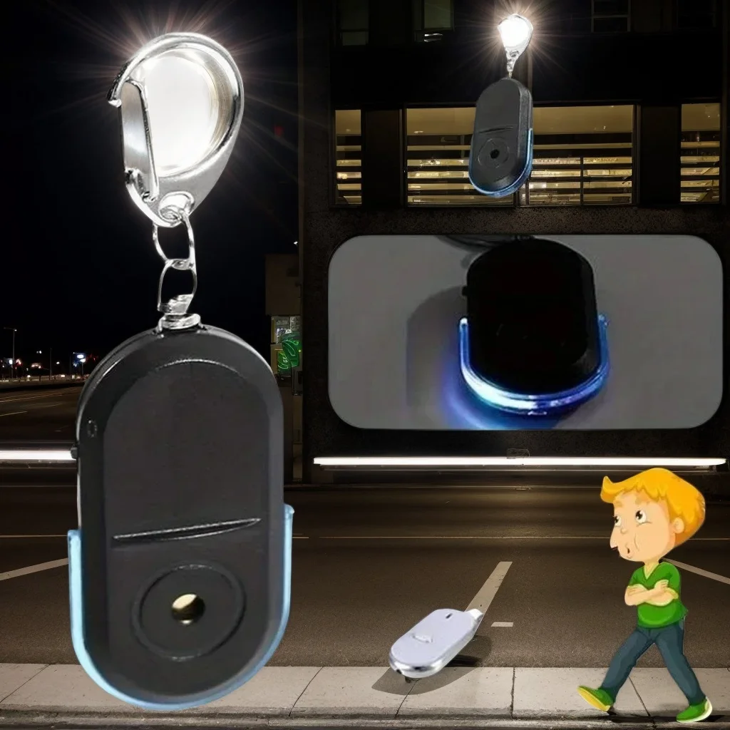 Localizzatore di chiavi anti-smarrimento blu 1PC - Dispositivo di miglioramento della memoria LED per una facile ricerca