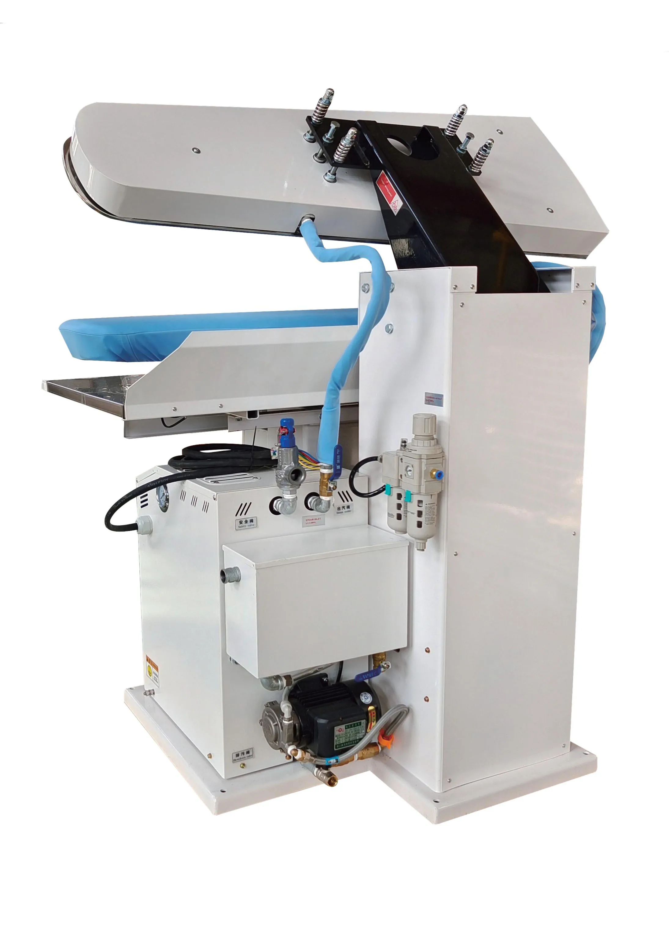 ماكينة ضغط الملابس عالية الجودة، ماكينة غسيل بالبخار، مجهزة بغلاية