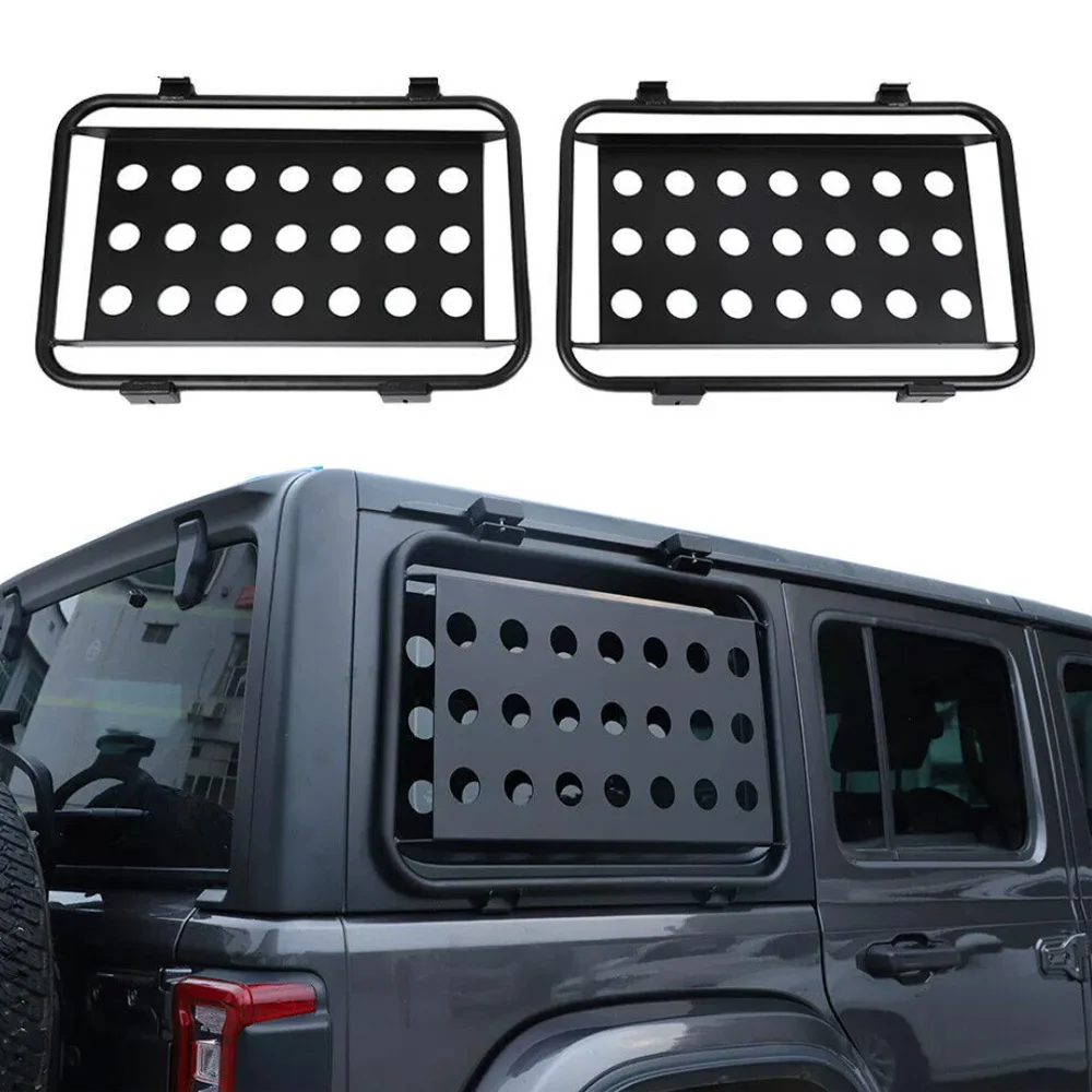 

Rear Window Protect Net Cover Side Window For Jeep Wrangler JL 2018-2024 Auto Kits Offroad Protection Parts