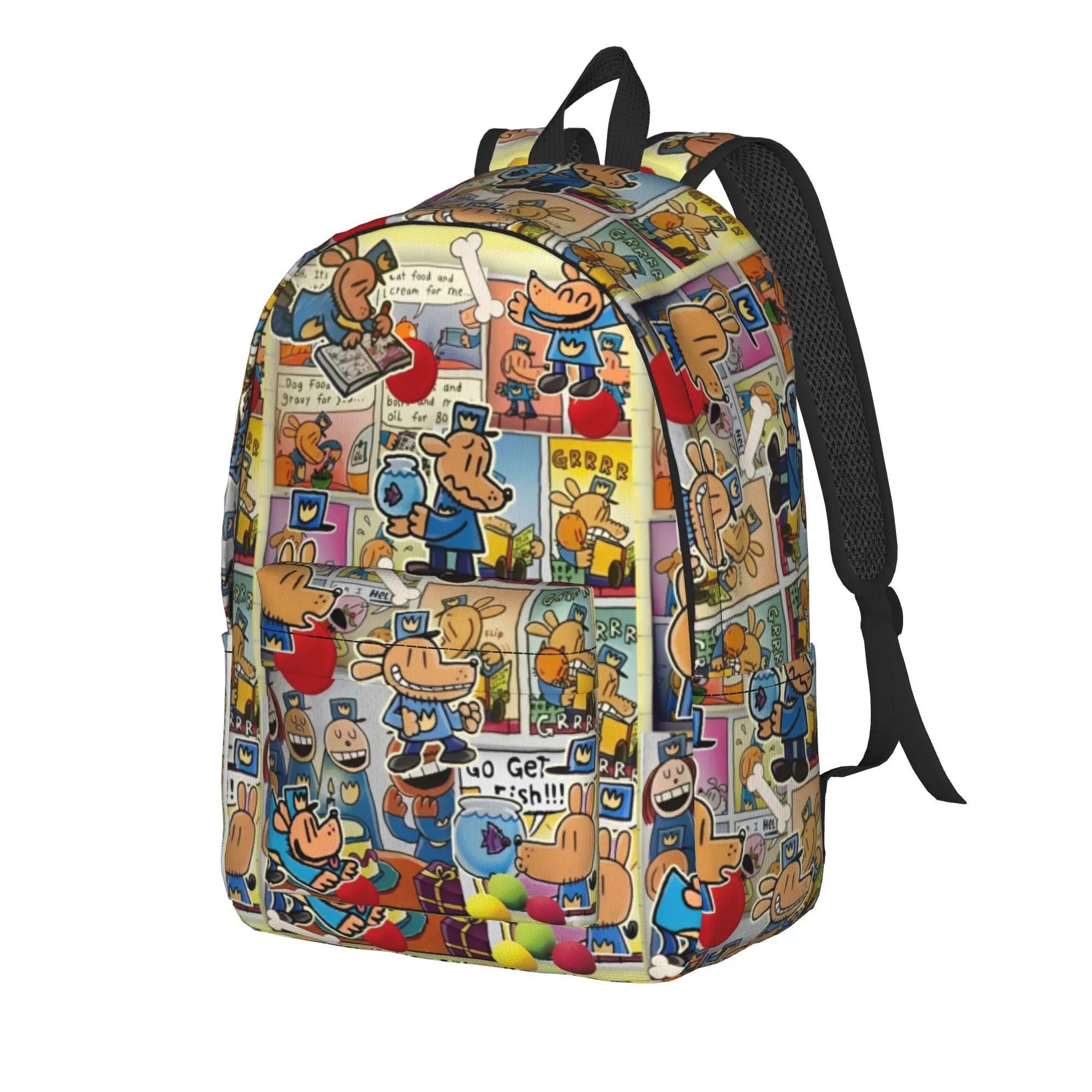 Dogmans Movie Comic Backpack for Men Women Cool Student Work Daypack Cartoon Laptop Shoulder Bag Gift