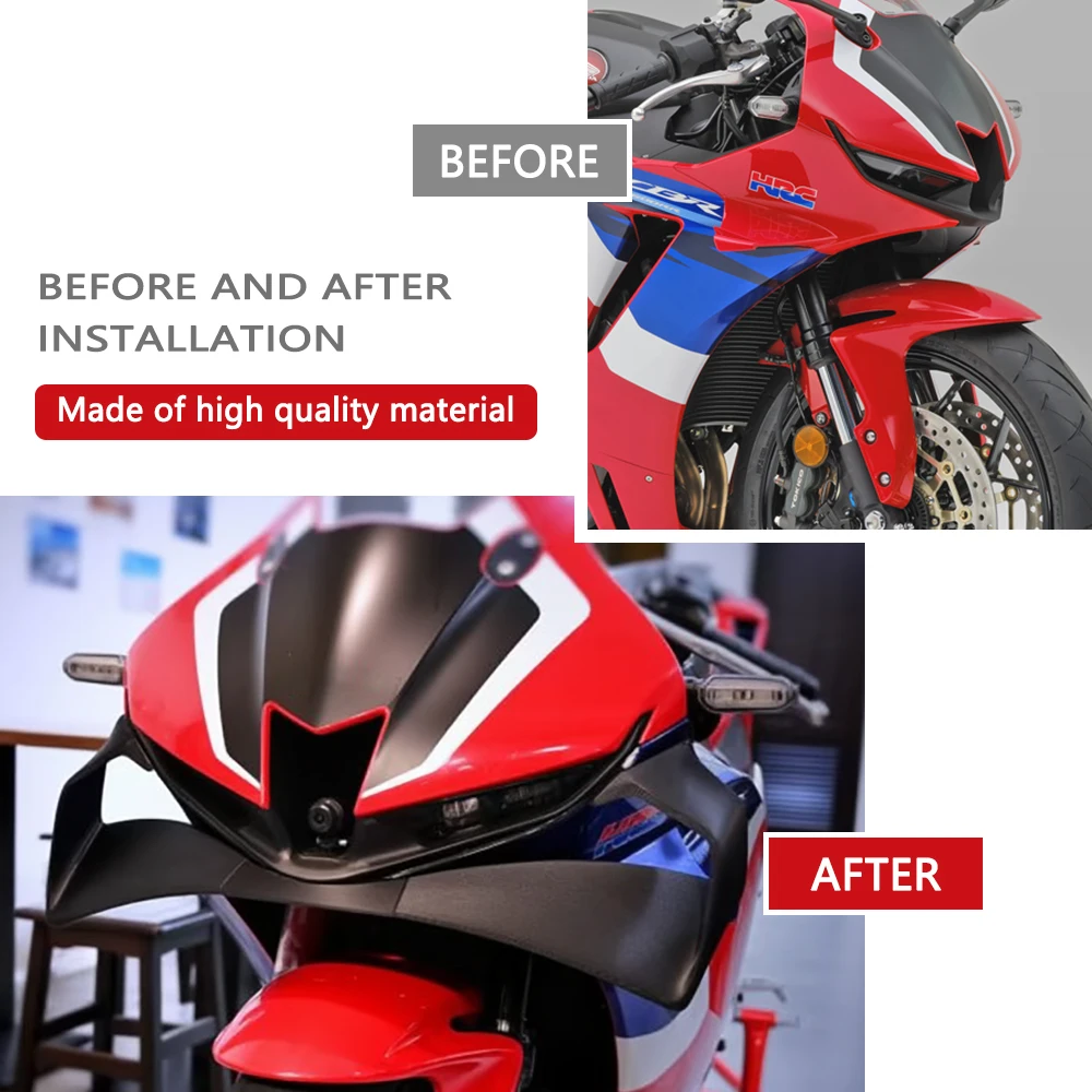 Spoiler Depan Sepeda Motor CBR600RR untuk CBR600RR CBR 600RR 2020-2025 2024 2023 Sayap Tetap Fairing Sepeda Motor Sayap Aerodinamis