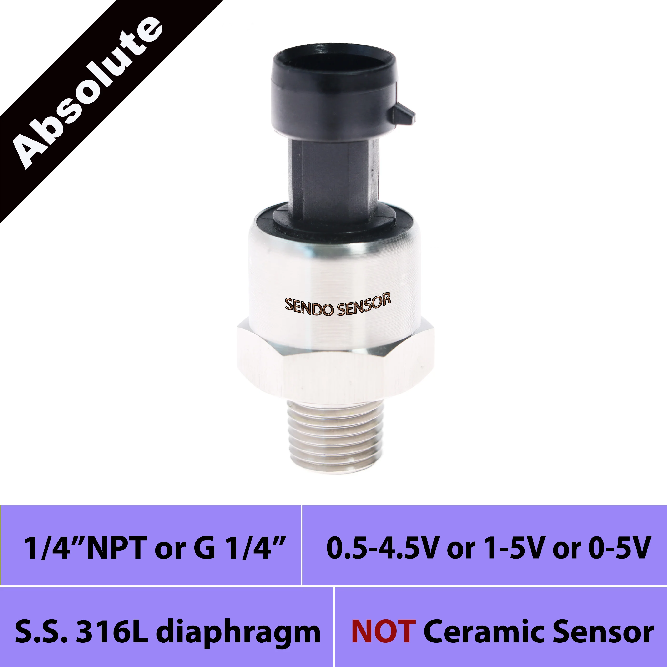 

1 4 в NPT g1 4-резьбовой датчик воздуха давление 30 50 фунтов 75 15псия 1 мпа 10 бар 600 кПа абсолютный 5 В 12 В постоянного тока диафрагма AISI 316L