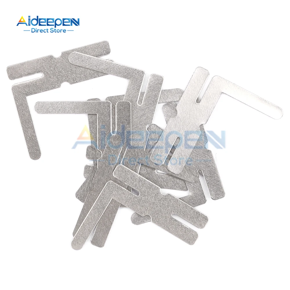 100pcs 18650 Lithium Battery Nickel Sheet Polygonal Battery Nickel Sheet For Spot Welding Machine Batteries Connection Sheets