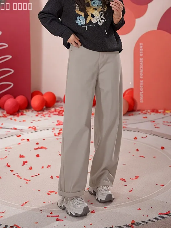 

Женские джинсы с высокой талией, выцветшие, с подкладкой, широкие штанины, повседневные, утепленные, зимние, из денима, удобные, дышащие, хлопковые...