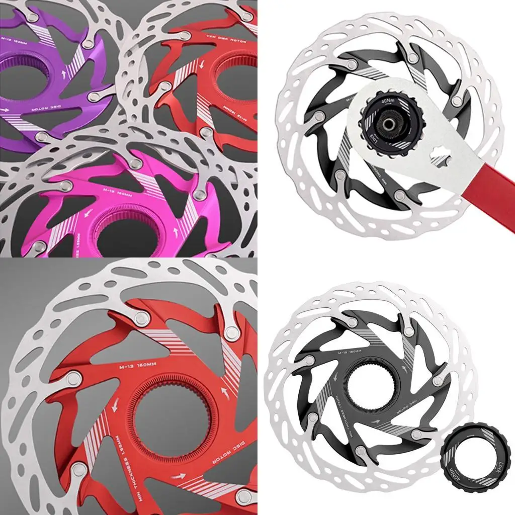 

R6FE Central Locking Bike Brake Rotor 160/140mm Bicycles Hydraulic Disc Brake Rotor