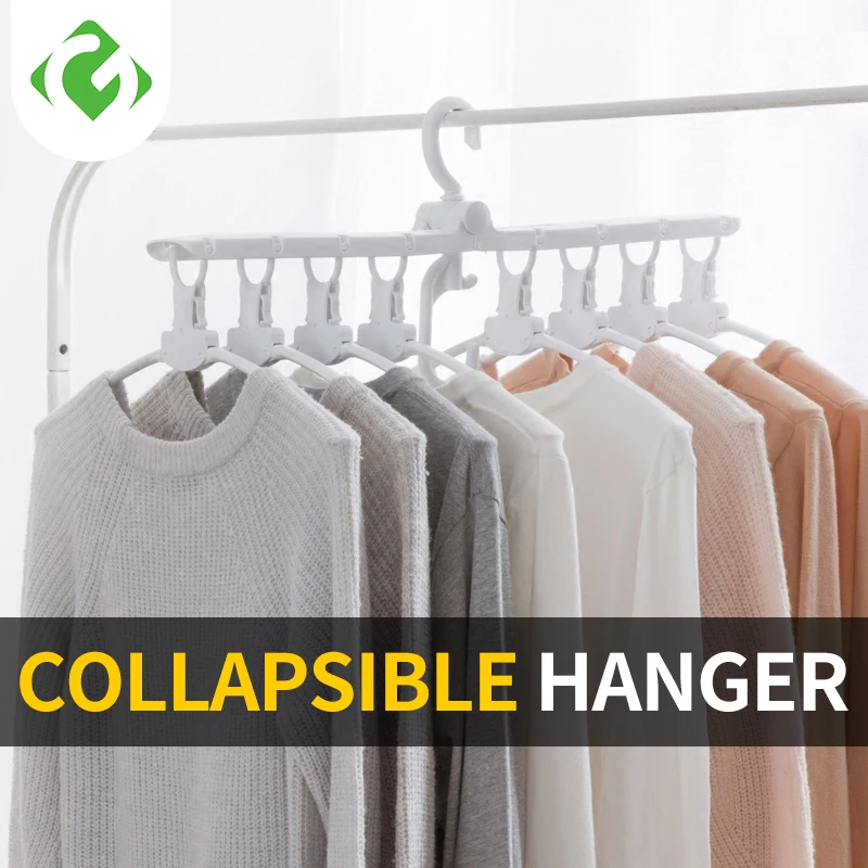 

Magical Deformation Hanger Foldable Clothing Wardrobe Storage Hangers 8 pieces of clothing can be hung Save wardrobe space