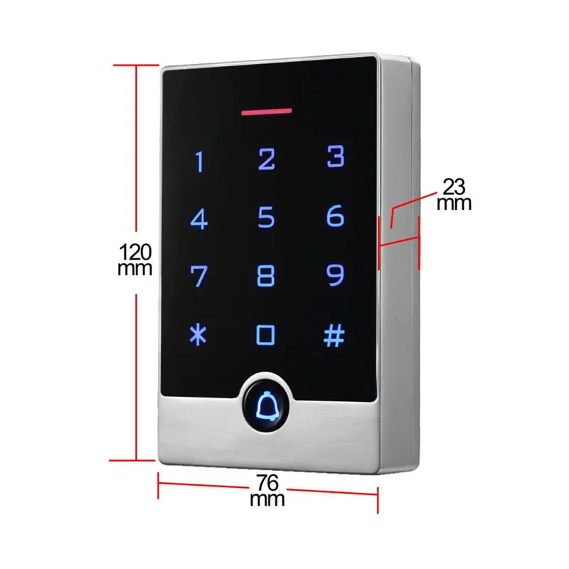 Sistema de acesso autônomo, teclado sensível ao toque, cartão de identificação, 2000 peças, usuários, instalação interna/saída, à prova d'água, ip67, 2 peças, cartão mãe, 10 peças, etiquetas