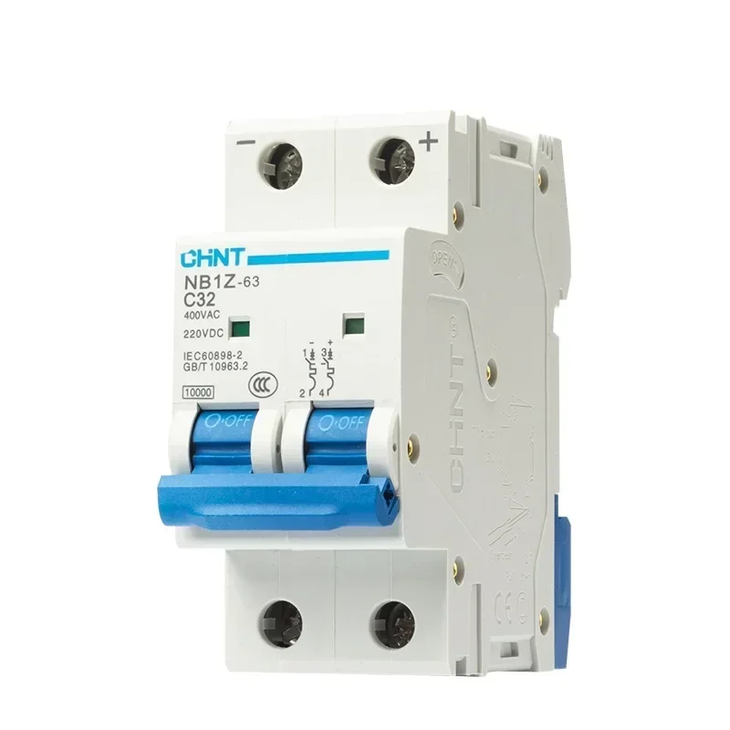 CHINT NB1Z-63 2P DC Circuit Breaker DC MCB Circuit breaker 12V 24V 220V FOR PV ( Solar ) system 20A 32A 40A 400V AC