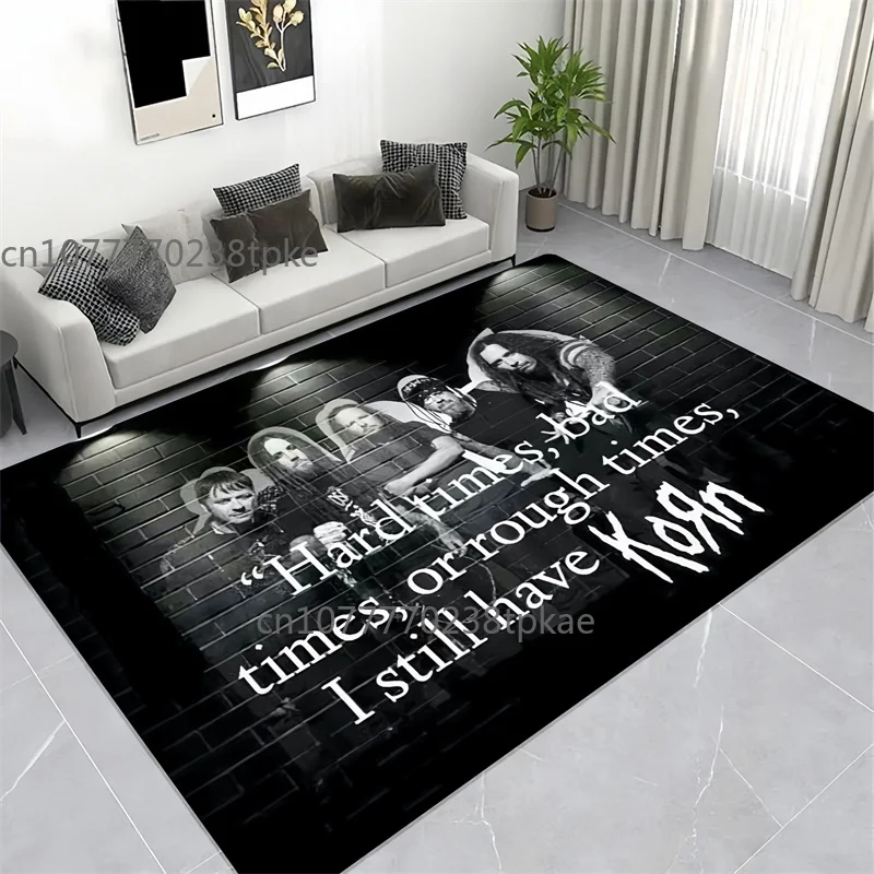 

Korn Band 3D Printed Carpets Soft Flannel Rugs Mat Rugs Anti-slip Large Rug Carpet Home Decoration