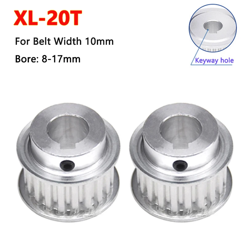 

1pc 20 Teeth XL Timing Pulley 20T Aluminum Synchronous Wheel for Belt Width 10mm Keyway Bore 8 10 12 12.7 14 15 16 17mm