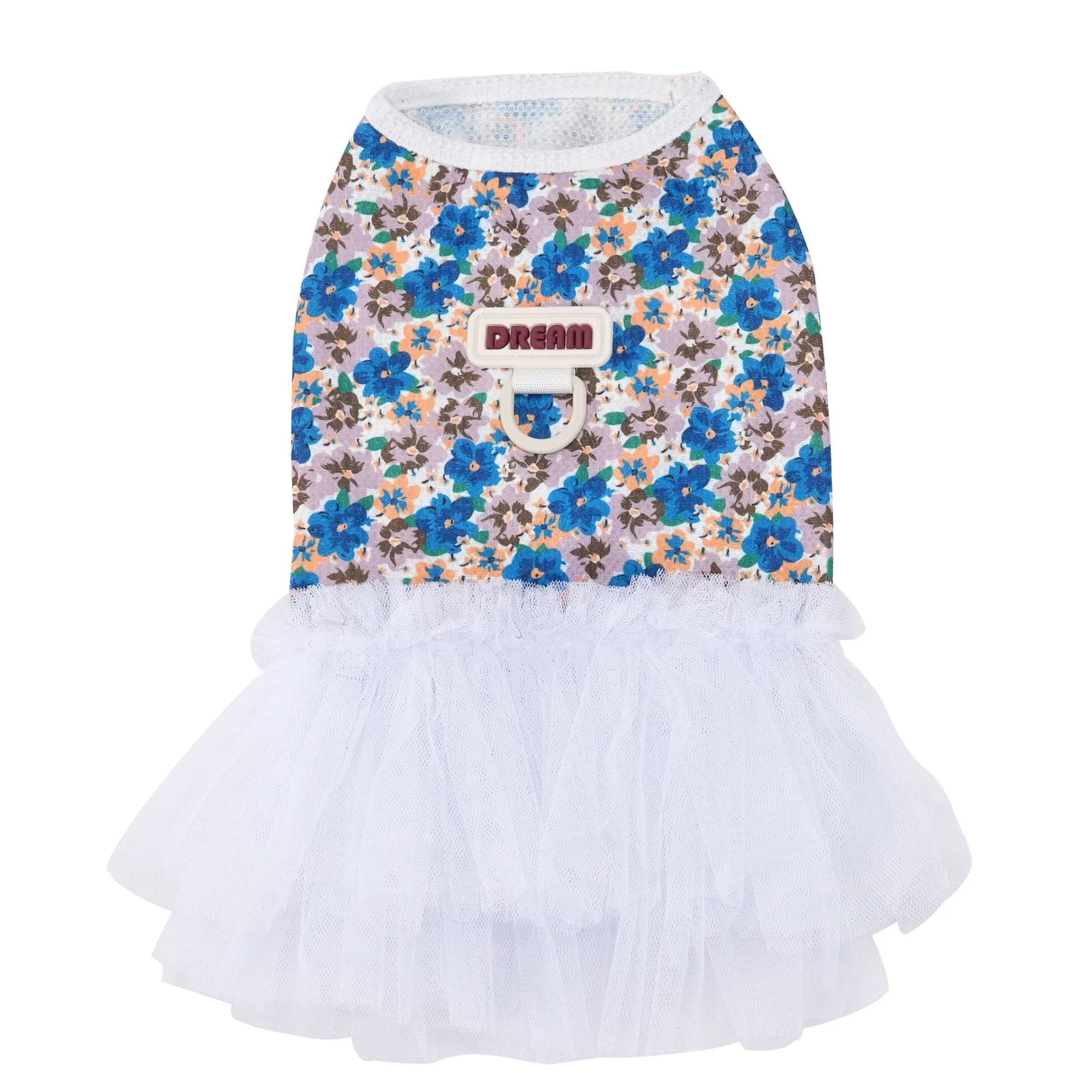 Ropa Transpirable para Mascotas, Vestido Floral para Perros y Gatos, Primavera y Verano, Sudadera para Cachorros, Falda Estilo Princesa para Perras