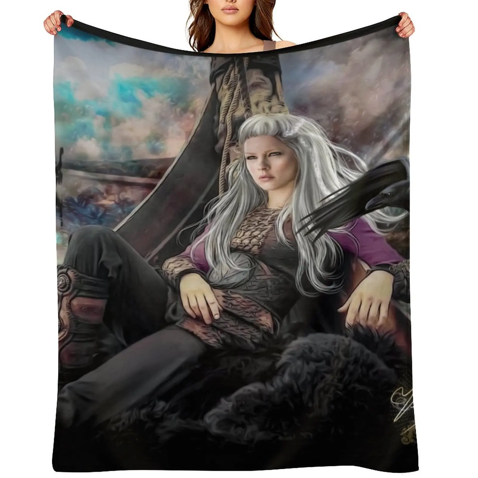

warrior queen VKS Throw Blanket Bed linens For Decorative Sofa Decoratives Blankets