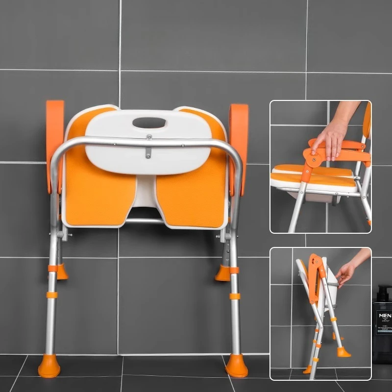 

Back Waterproof Shower Stool Plastic Feet Plastic High Shower Stool Cute Comfortable Sgabello Da Doccia Bathroom Furniture