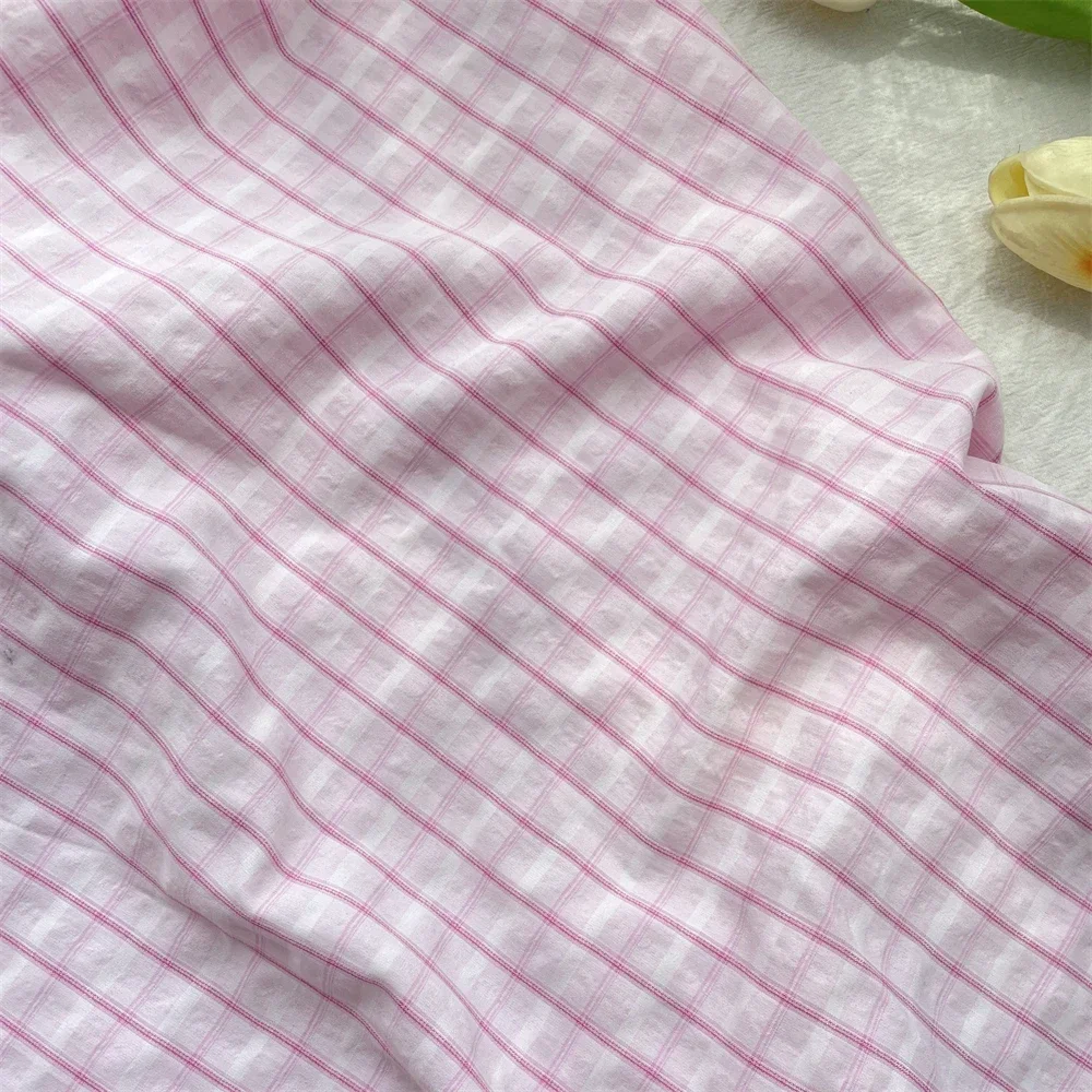 

140x50cm Handmade Small Fresh Bubble Grid Wrinkled Chiffon Fabric for DIY Dress and Clothing Kindergarten activity decoration