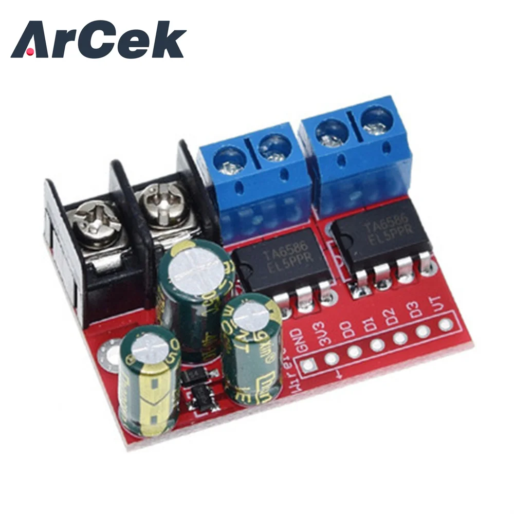 New 5A Dual DC Motor Drive Module Remote Control Voltage 3V-14V Reverse PWM Speed Regulation Double H Bridge Super L298N 5AD