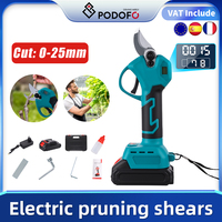 Podofo Cordless Brushless Electric Scissors Pruning Shears Portable Electric Pruning With 2 Battery For Branch Blooming Brush