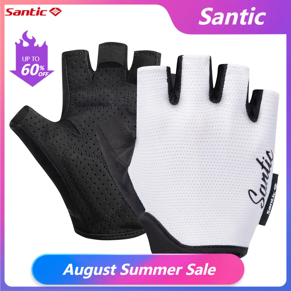 Santic Luvas Equitação Verão Respirável Dedo Curto