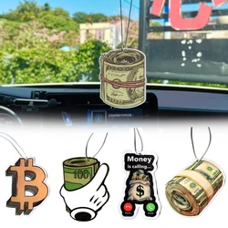 Car Air Freshener Dollars Hanging Rearview Mirror Perfume Flavoring Money Pattern Solid Paper Aromatherapy Pendant JDM Accessory